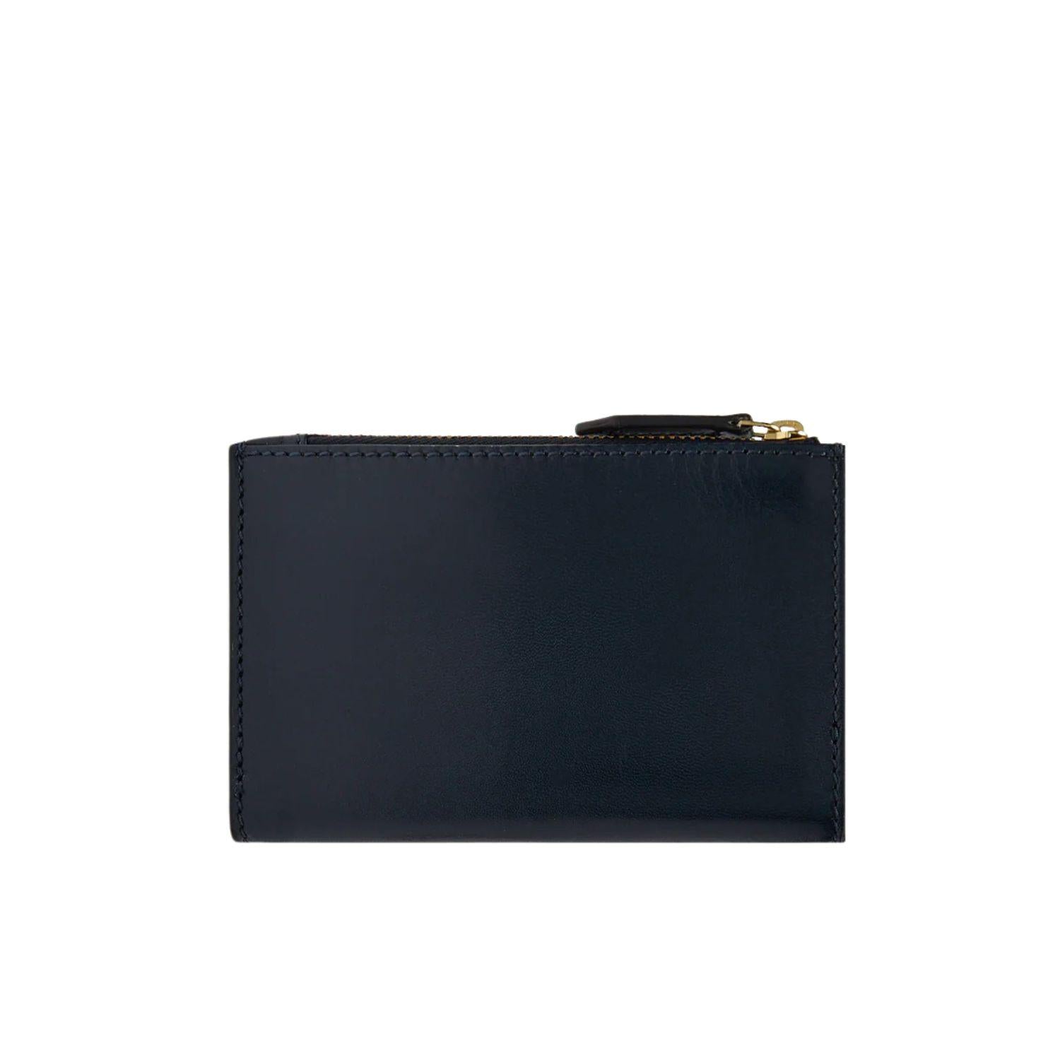 The Bridge - Portafogli in pelle donna piccolo con portamonete linea Lucrezia, Blu