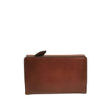 The Bridge - Portafoglio medio in pelle con bottone linea Frida, marrone