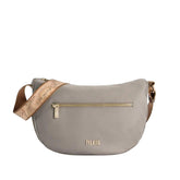 Alviero Martini - Tracolla a mezzaluna grande Stormy in nylon, Tortora