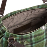 Alviero Martini - Borsa a mano Tartan Soul, Verde Muschio