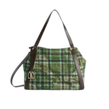 Alviero Martini - Borsa a mano Tartan Soul, Verde Muschio