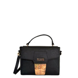 Alviero Martini - Borsa a mano con tracolla in saffiano, Nero