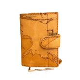 Alviero Martini - Porta carte di credito con sistema slide e zip per monete, Geo Classic Beige