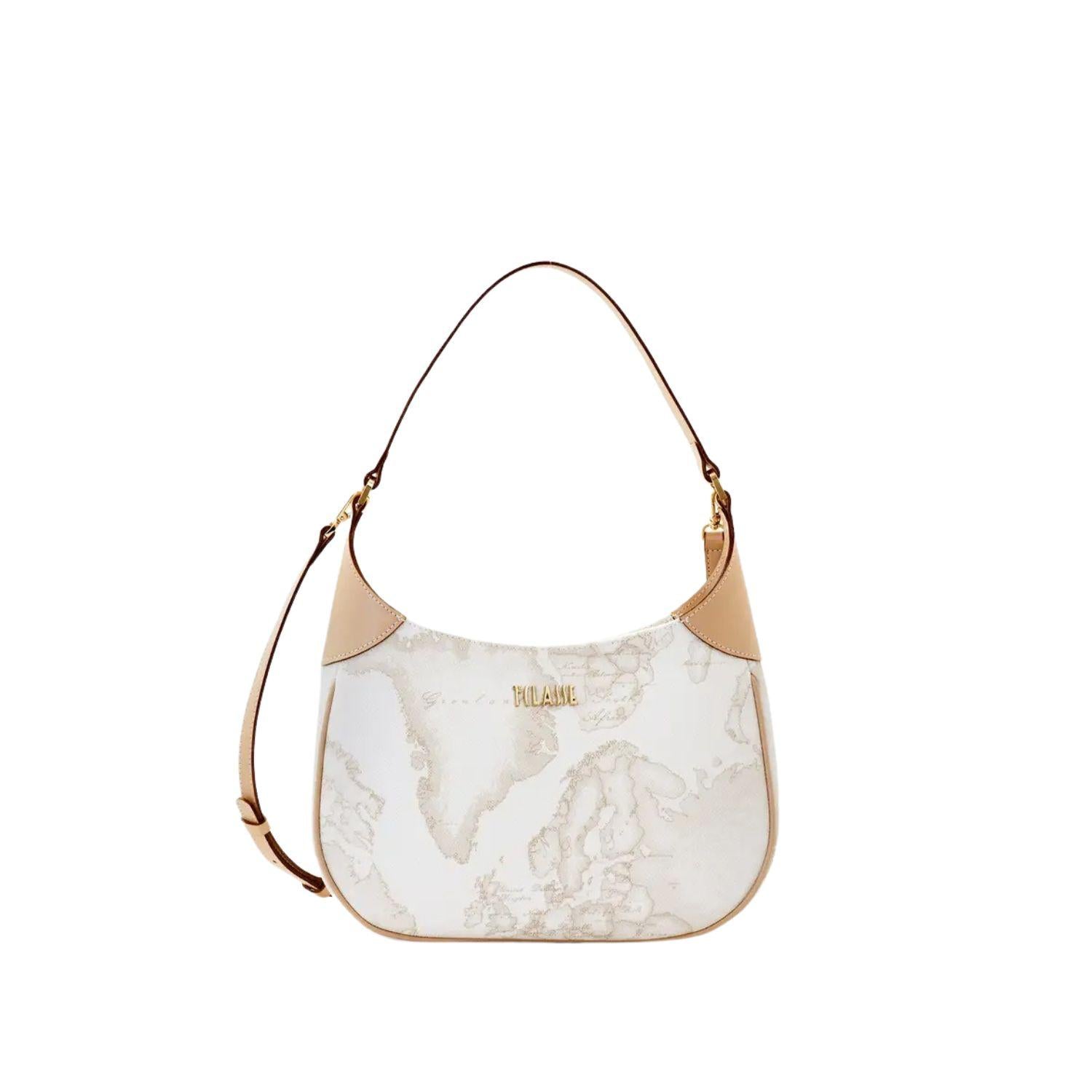 Borsa sottospalla hobo Geo White, Bianco