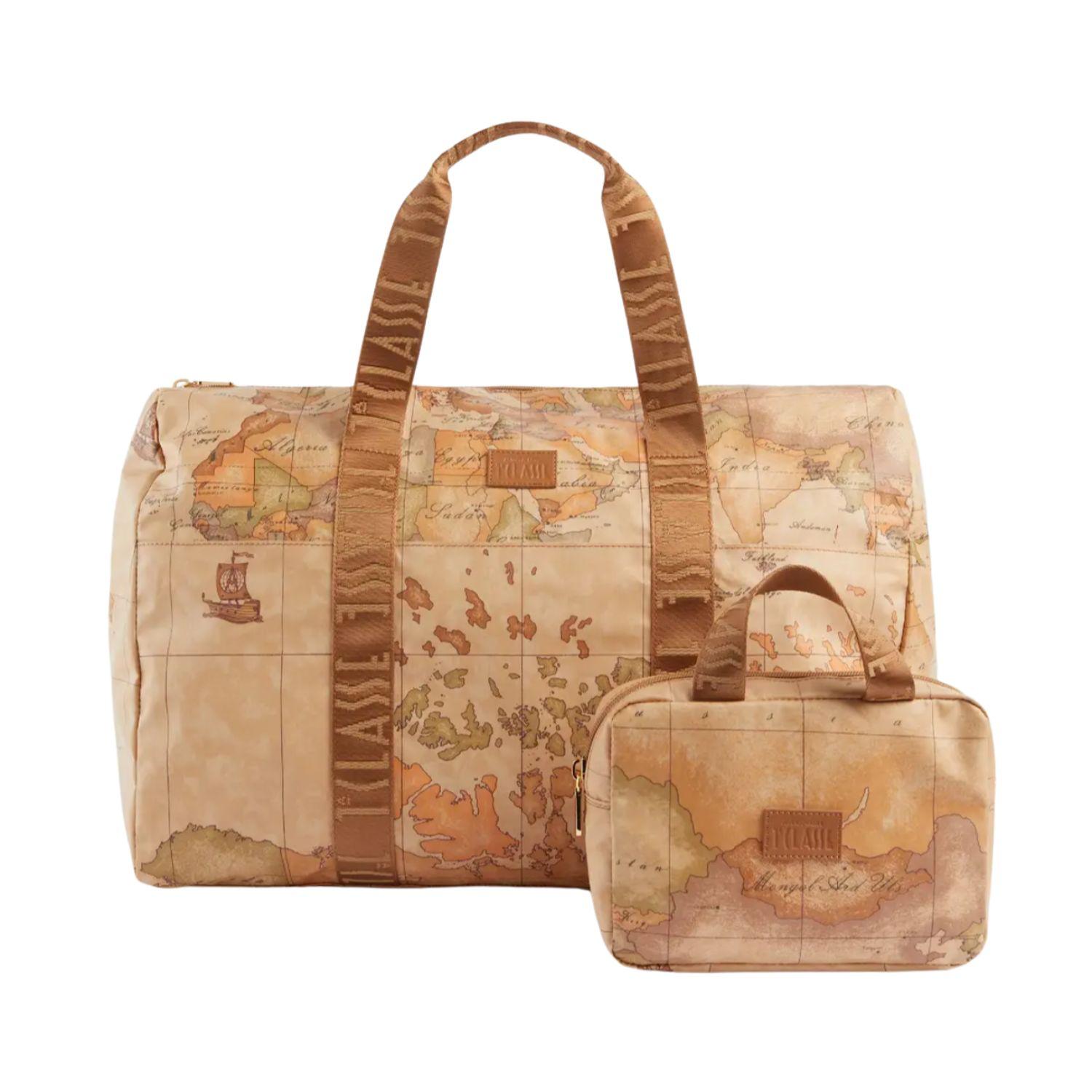 Borsone pieghevole con mni beauty Geo Soft, Beige