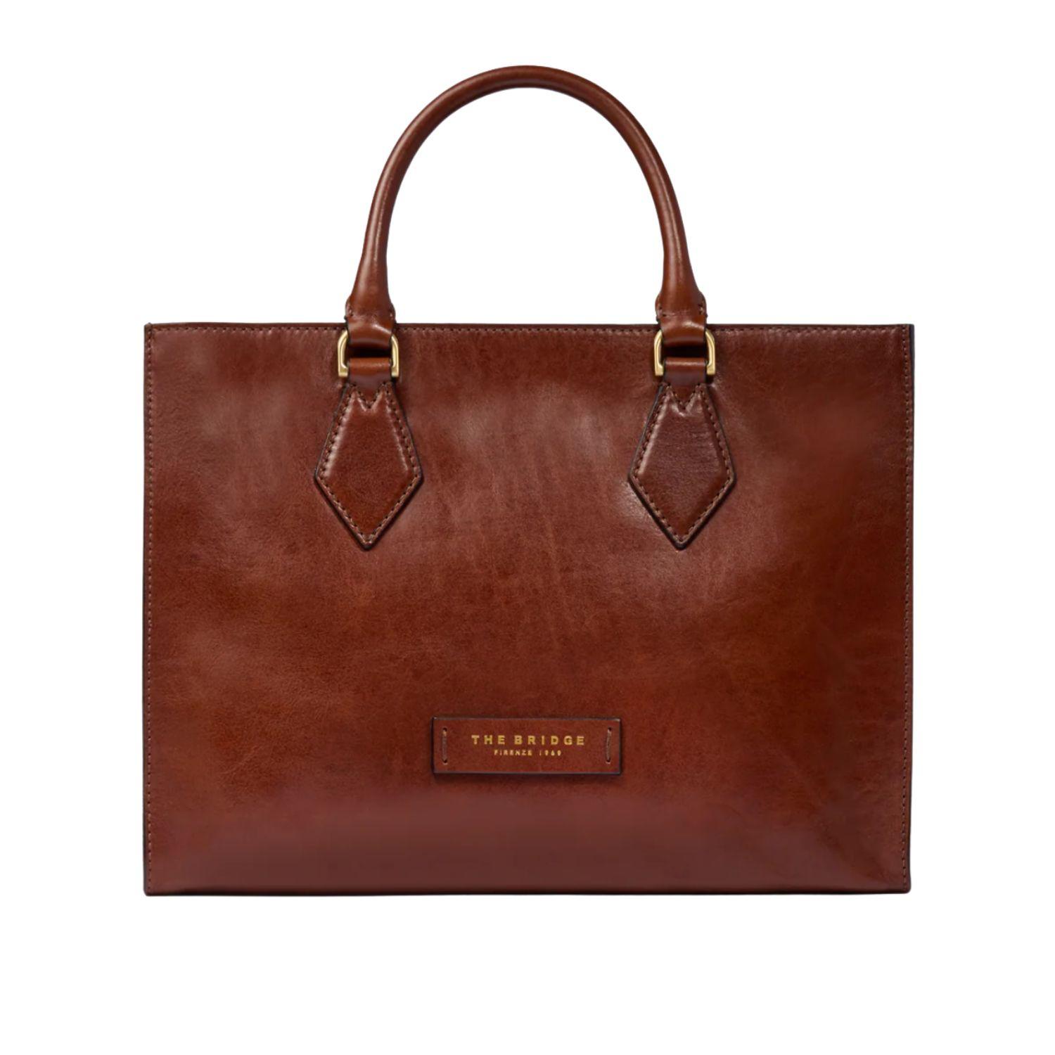 The Bridge - Borsa a mano in pelle con tracolla removibile Ida, Marrone