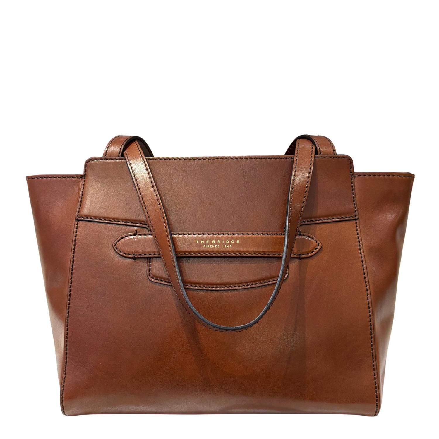 The bridge - Shopper linea Lucrezia in pelle, Marrone