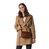 Borsa a tracolla piccola in pelle Linea Lucrezia, Marrone