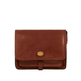 The Bridge - Borsa pelle tracolla a scomparti, Marrone
