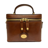The Bridge - Tracollina vanity in pelle, Marrone