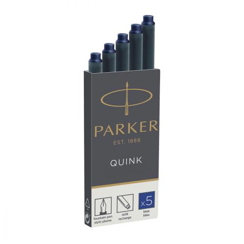 PARKER -5 Cartucce Quink, Blue