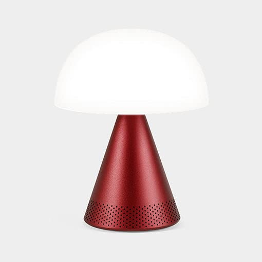 Lexon - Lampada led con cassa Bluetooth MINA L, Rossa