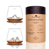 Alaskan Maker - Set 2 bicchieri in vetro borosilicato con topografia del Grand Kenyon e Matterhorn, Trasparente