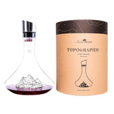 Alaskan Maker - Decanter in vetro borosilicato con topografia Monte Everest, Trasparente
