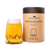 Alaskan Maker - Bicchiere long drink con topografia Tre Cime, Trasparente