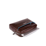 PIQUADRO - Pochette con manico Blue Square, Mogano