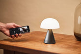 Lexon - Lampada led con cassa Bluetooth MINA L, Grigio Scuro