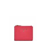 PATRIZIA PEPE - Portafoglio piccolo doppia zip in pelle martellata Ciclamino