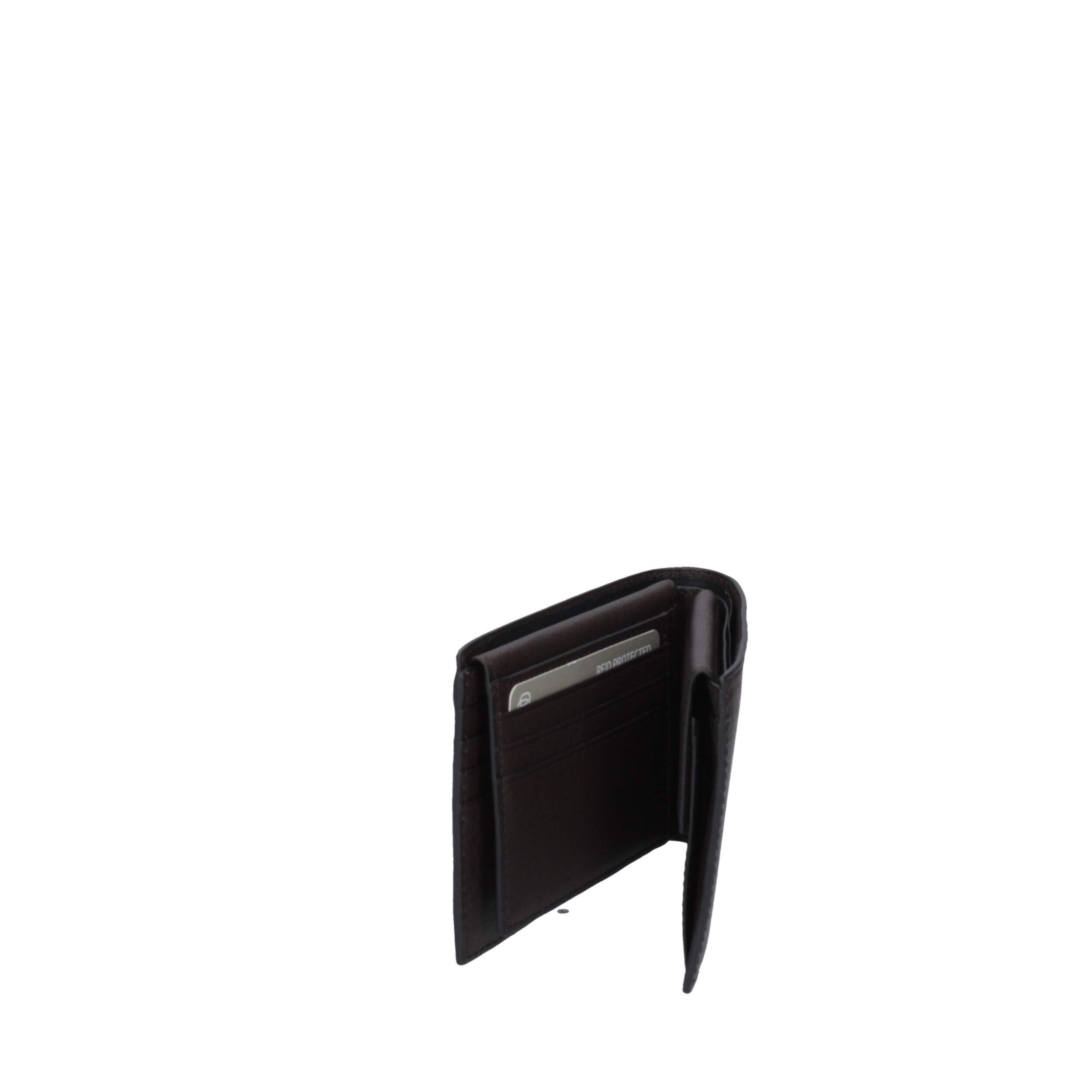 PIQUADRO - Portafogli uomo con portamonete e pattina porta documenti, Testa di Moro