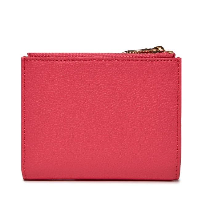 PATRIZIA PEPE - Portafoglio piccolo doppia zip in pelle martellata Ciclamino