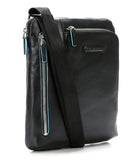 Piquadro - Borsello porta iPad/iPad Air, doppia tasca frontal Blue Square Blu