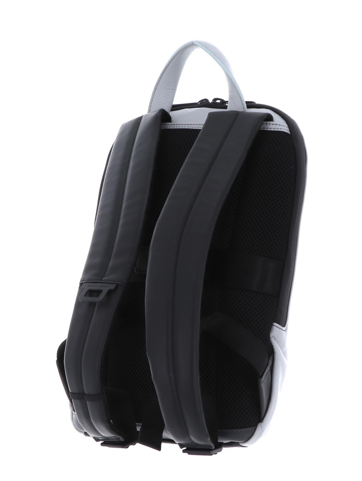 PIQUADRO - Zaino piccolo in pelle Urban, Grigio e Nero