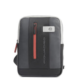 PIQUADRO - Borsello in pelle porta iPad Urban, Grigio/Nero