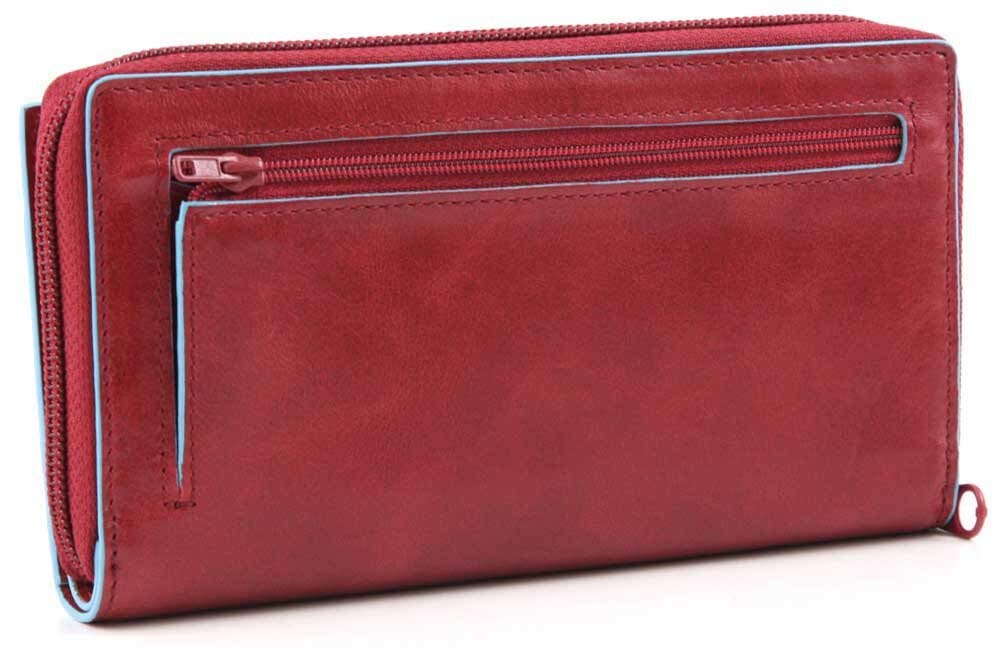 PIQUADRO -Portafogli donna grande Blue Square, Rosso