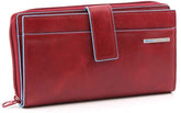 PIQUADRO -Portafogli donna grande Blue Square, Rosso