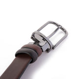 PIQUADRO - Cintura reversibile in pelle Black Square Testa di Moro,Nero