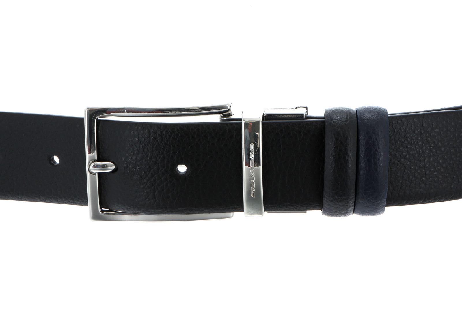 PIQUADRO - Cintura reversibile in pelle martellata Modus Nero,Blu