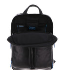 Piquadro - Zaino piatto in pelle linea Blue Square , Nero