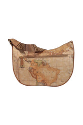 Alviero Martini - Geo Soft tracolla a mezzaluna media con tasca S009, Beige