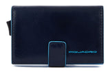 PIQUADRO - Wallet automatico portacarte B2, Blu