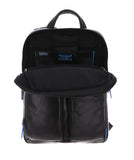 Piquadro - Zaino piatto in pelle linea Blue Square , Nero