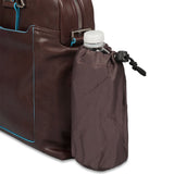 PIQUADRO - Cartella due manici con cerniera in pelle Blue Square, Mogano