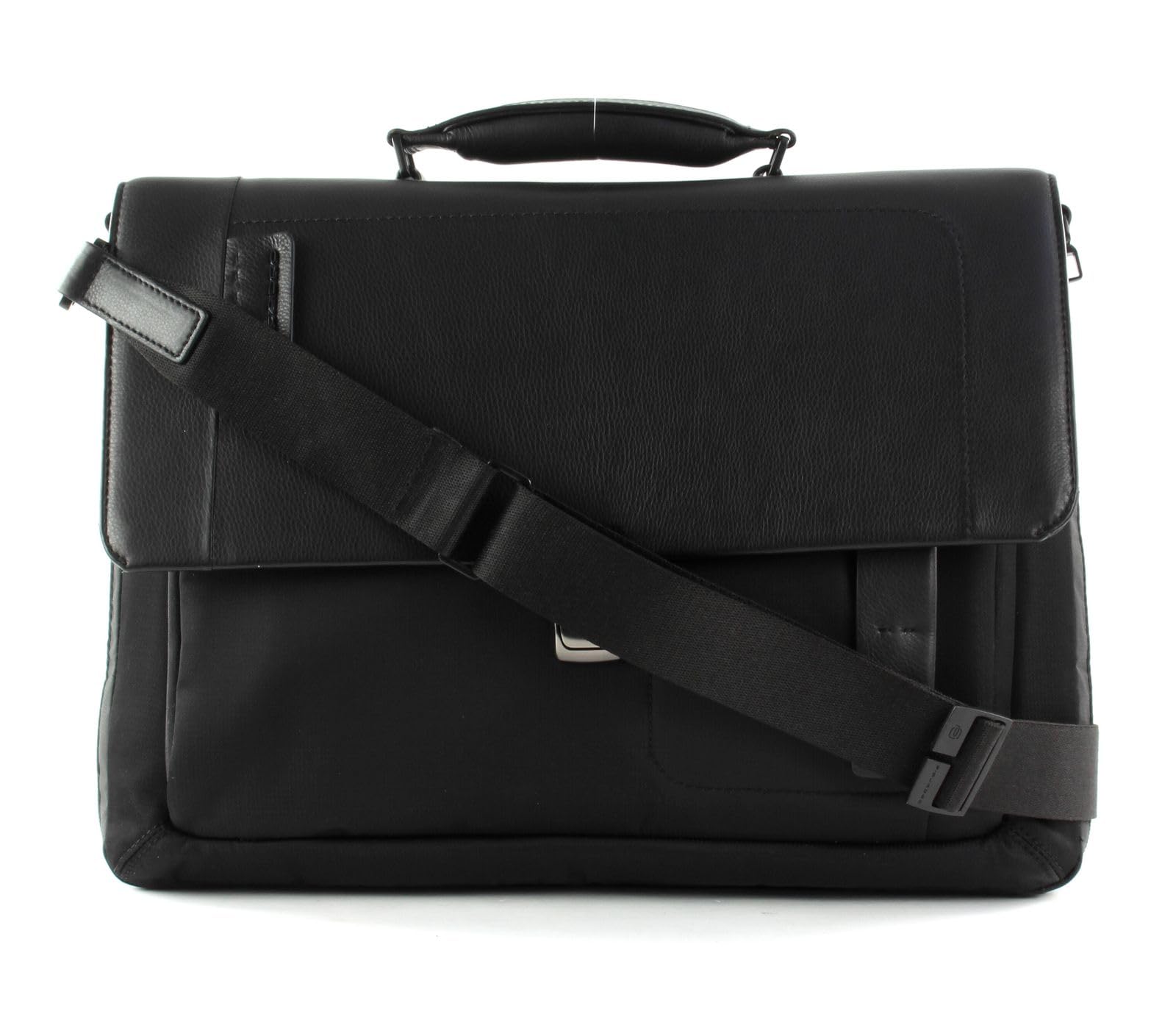 PIQUADRO - Cartella porta computer 15 espandibile con patta P16 Nero