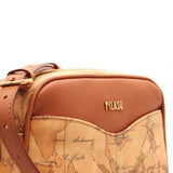 ALVIERO MARTINI - Tracollina con catena e stampa geo classic, Beige