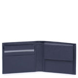 Piquadro - Portafoglio compatto con portamonete, Nero