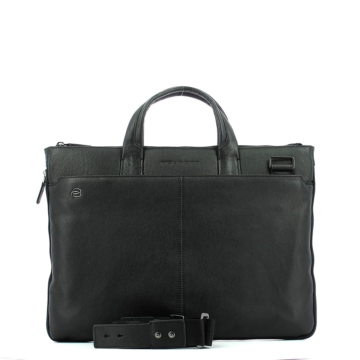 PIQUADRO - Cartella sottile per laptop 15,6 e iPad Pro 12,9 Black Square, Nero