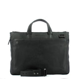 PIQUADRO - Cartella sottile per laptop 15,6 e iPad Pro 12,9 Black Square, Nero