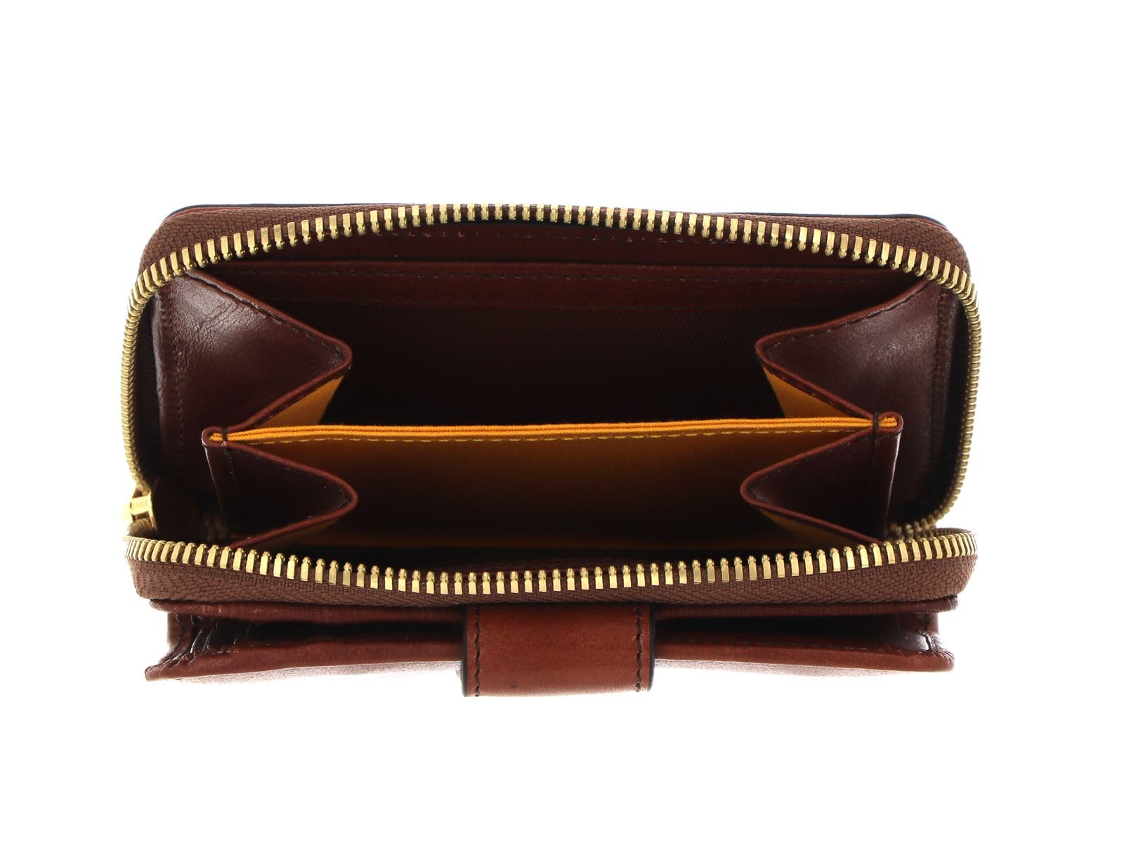 THE BRIDGE - Portafogli donna con zip esterna, Cuoio