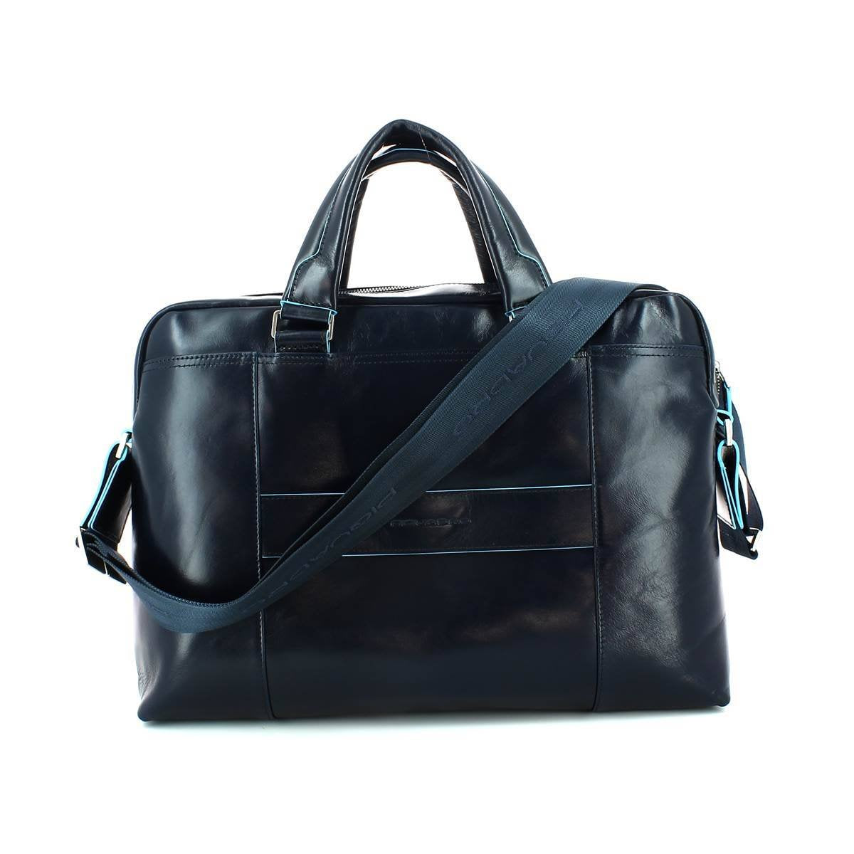 PIQUADRO - Cartella due manici in pelle Blue Square Blu