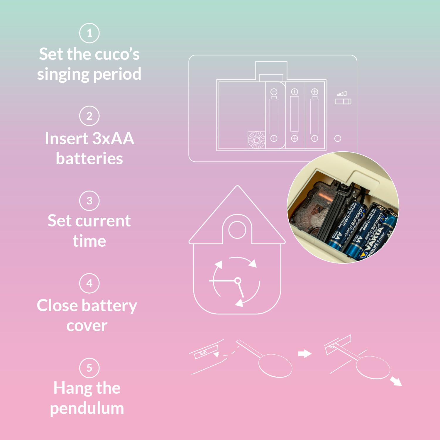 FISURA - Orologio a cucù Multicolor