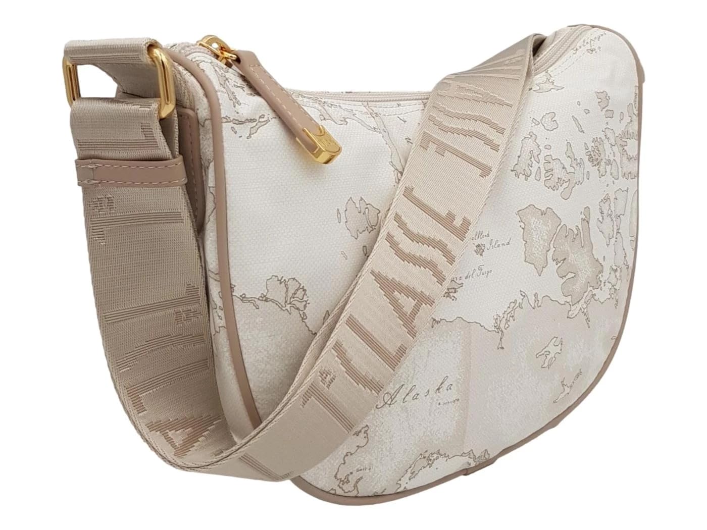 Geo Soft tracolla a mezzaluna piccola, Bianca