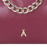 Patrizia Pepe - Borsa in pelle mano e tracolla, Bordeaux