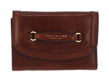 THE BRIDGE - Portafoglio donna con bottone medio linea Bettina, Cuoio