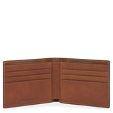 PIQUADRO - Portafogli sottile con portacarte estraibile Black Square Cuoio