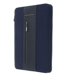 PIQUADRO - Portablocco in tessuto e Pelle Brief2, Blu