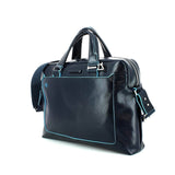 PIQUADRO - Cartella due manici in pelle Blue Square Blu